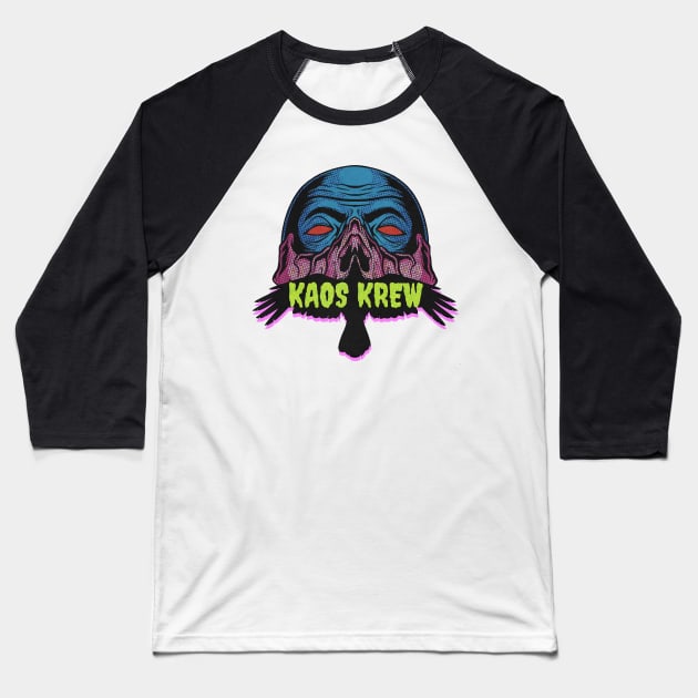 Kaos Krew Baseball T-Shirt by kaoticartworks